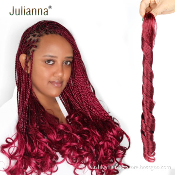 Synthetic pony style braiding hair spiral wavy yaki deep jumbo for african hair curly braiding hair extensions for braids